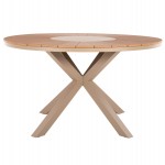 ΤΡΑΠΕΖΙ ΣΤΡΟΓΓΥΛΟ ΕΞ.ΧΩΡΟΥ MORIL HM6042.04 ΑΛΟΥΜΙΝΙΟ ΣΑΜΠΑΝΙ-POLYWOOD ΦΥΣΙΚΟ Φ150εκ.