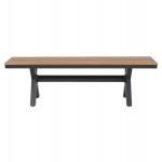 ΠΑΓΚΑΚΙ ΑΛΟΥΜΙΝΙΟΥ TAWNEE HM6038.01 ΑΝΘΡΑΚΙ ΜΕ POLYWOOD ΚΑΘΙΣΜΑ ΣΕ ΦΥΣΙΚΟ ΧΡΩΜΑ 150x36x45Υεκ.