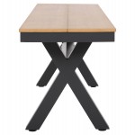 ΠΑΓΚΑΚΙ ΑΛΟΥΜΙΝΙΟΥ TAWNEE HM6038.01 ΑΝΘΡΑΚΙ ΜΕ POLYWOOD ΚΑΘΙΣΜΑ ΣΕ ΦΥΣΙΚΟ ΧΡΩΜΑ 150x36x45Υεκ.