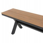 ΠΑΓΚΑΚΙ ΑΛΟΥΜΙΝΙΟΥ TAWNEE HM6040.01 ΑΝΘΡΑΚΙ-POLYWOOD ΚΑΘΙΣΜΑ ΦΥΣΙΚΟ 220x36x44,5Υεκ.