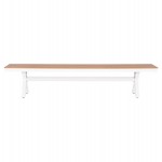 ΠΑΓΚΑΚΙ ΑΛΟΥΜΙΝΙΟΥ TAWNEE HM6040.02 ΛΕΥΚΟ-POLYWOOD ΚΑΘΙΣΜΑ ΦΥΣΙΚΟ 220x36x44,5Υεκ.