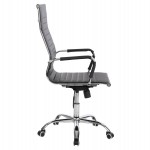 ΚΑΡΕΚΛΑ ΓΡΑΦΕΙΟΥ HM1059.31 ΜΑΥΡΟ PU BOSS ΔΙΕΥΘΥΝΤΟΥ ΠΟΔΙ ΧΡΩΜΙΟΥ 53x57x109Υεκ.