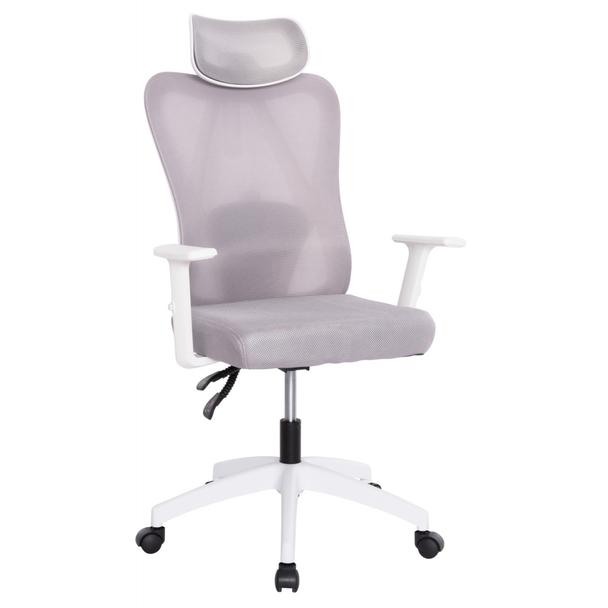 ΚΑΡΕΚΛΑ ΓΡΑΦΕΙΟΥ MEXER HM1195.02 ΓΚΡΙ MESH-ΜΕΤΑΛ.ΒΑΣΗ-ΣΚΕΛΕΤΟΣ ΛΕΥΚΟΣ 68x70x136Υεκ.