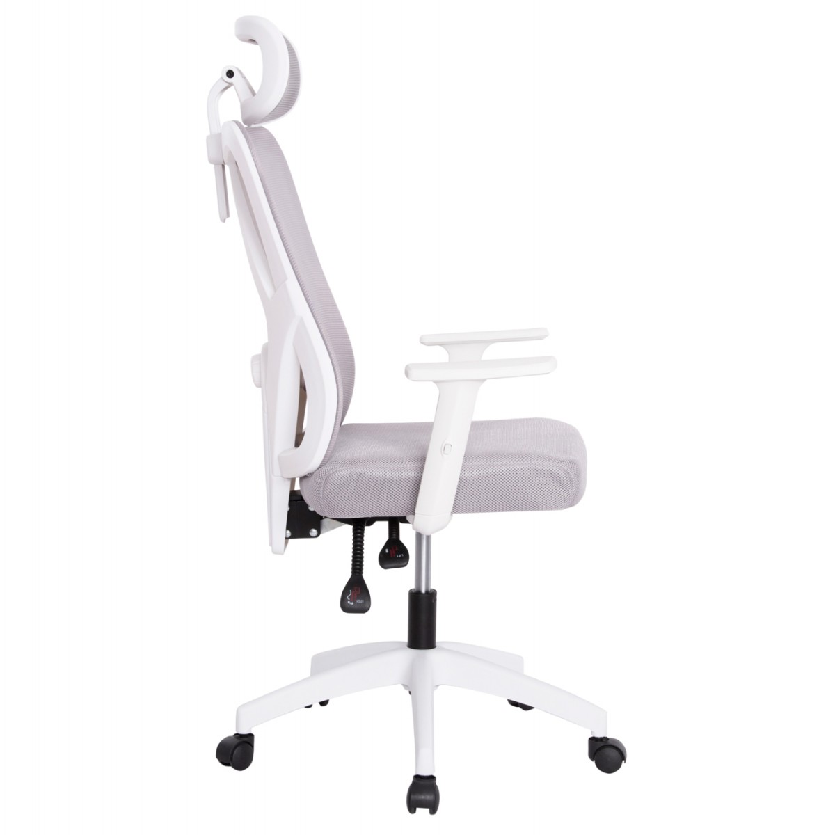 ΚΑΡΕΚΛΑ ΓΡΑΦΕΙΟΥ MEXER HM1195.02 ΓΚΡΙ MESH-ΜΕΤΑΛ.ΒΑΣΗ-ΣΚΕΛΕΤΟΣ ΛΕΥΚΟΣ 68x70x136Υεκ.