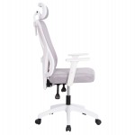 ΚΑΡΕΚΛΑ ΓΡΑΦΕΙΟΥ MEXER HM1195.02 ΓΚΡΙ MESH-ΜΕΤΑΛ.ΒΑΣΗ-ΣΚΕΛΕΤΟΣ ΛΕΥΚΟΣ 68x70x136Υεκ.