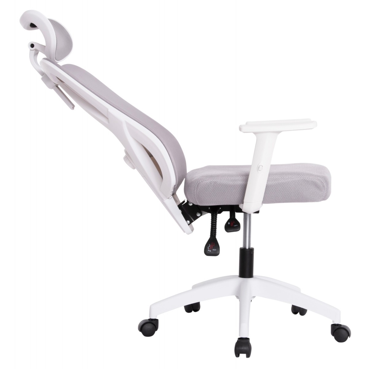 ΚΑΡΕΚΛΑ ΓΡΑΦΕΙΟΥ MEXER HM1195.02 ΓΚΡΙ MESH-ΜΕΤΑΛ.ΒΑΣΗ-ΣΚΕΛΕΤΟΣ ΛΕΥΚΟΣ 68x70x136Υεκ.