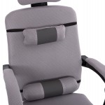 ΚΑΡΕΚΛΑ ΓΡΑΦΕΙΟΥ CRONER HM1196.02 ΓΚΡΙ MESH-ΜΕΤΑΛ.ΒΑΣΗ 58x67x124Υεκ.