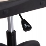 ΚΑΡΕΚΛΑ ΓΡΑΦΕΙΟΥ PORTIMA HM1197.04 ΜΠΕΖ PVC-ΜΑΥΡΟΣ ΣΚΕΛΕΤΟΣ & ΒΑΣΗ 66.5x57x97Υεκ