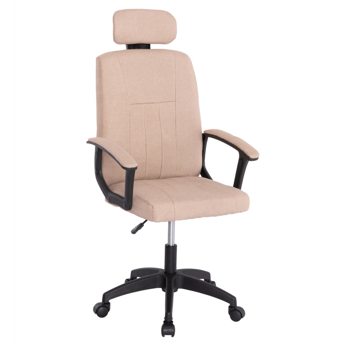 ΚΑΡΕΚΛΑ ΓΡΑΦΕΙΟΥ NIMBLE HM1199.13 ΜΠΕΖ ΥΦΑΣΜΑ-ΜΑΥΡΟΣ ΣΚΕΛΕΤΟΣ&ΒΑΣΗ 59x64x122Υεκ