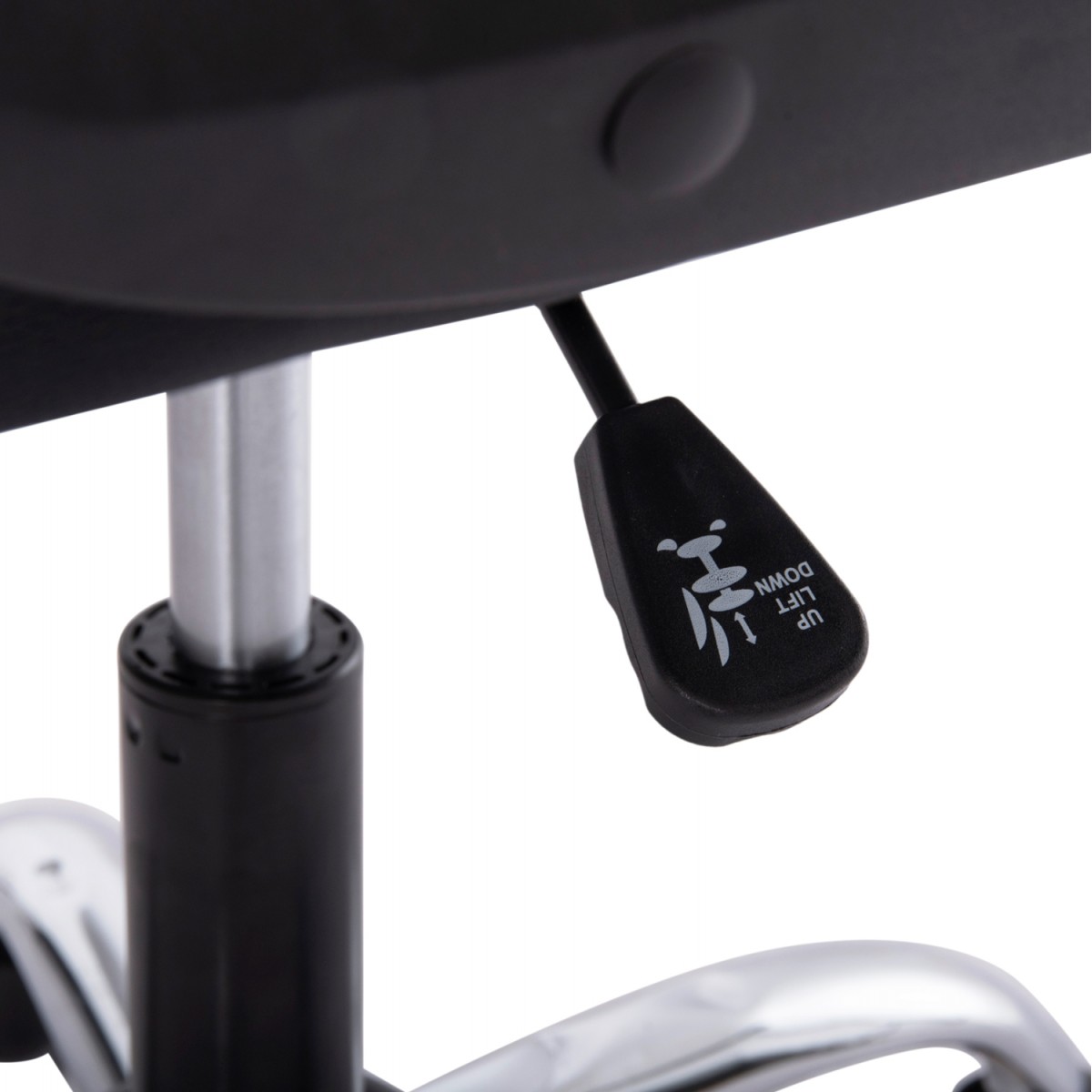 ΚΑΡΕΚΛΑ ΓΡΑΦΕΙΟΥ CANAN HM1201 ΜΑΥΡO PVC-ΒΑΣΗ ΧΡΩΜΙΟΥ 66x61x105Υεκ.