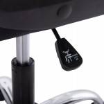 ΚΑΡΕΚΛΑ ΓΡΑΦΕΙΟΥ CANAN HM1201 ΜΑΥΡO PVC-ΒΑΣΗ ΧΡΩΜΙΟΥ 66x61x105Υεκ.