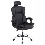 ΚΑΡΕΚΛΑ ΓΡΑΦΕΙΟΥ OCTAVIUS HM1202 ΜΑΥΡΟ PVC-ΜΕΤΑΛ.ΧΡΩΜΙΟ ΒΑΣΗ 63x73x129Υεκ