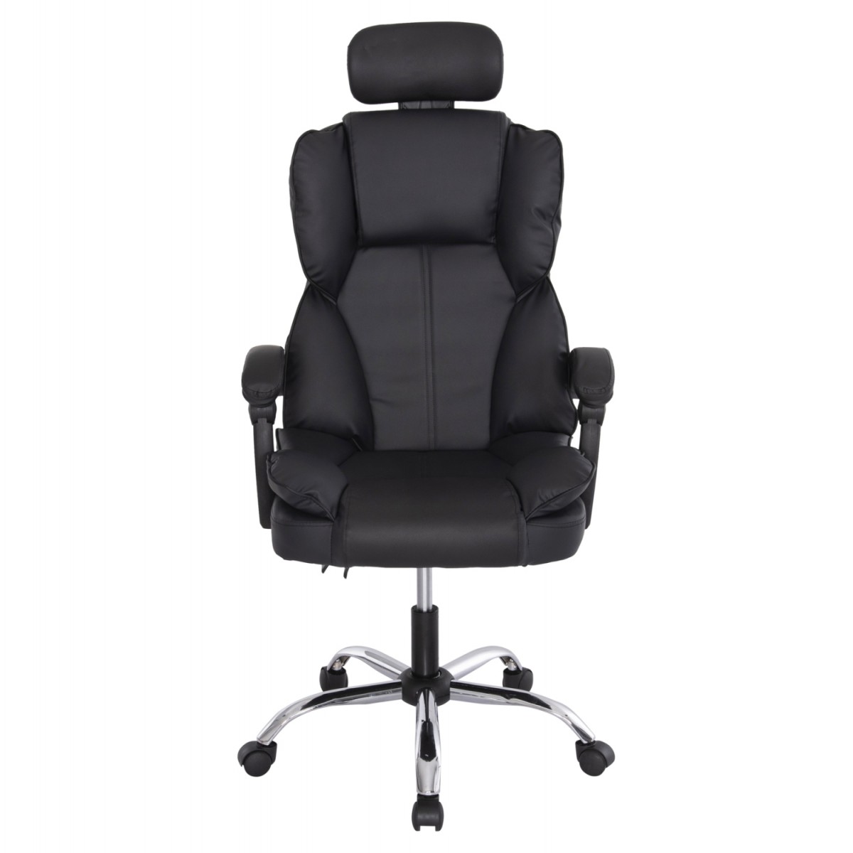 ΚΑΡΕΚΛΑ ΓΡΑΦΕΙΟΥ OCTAVIUS HM1202 ΜΑΥΡΟ PVC-ΜΕΤΑΛ.ΧΡΩΜΙΟ ΒΑΣΗ 63x73x129Υεκ