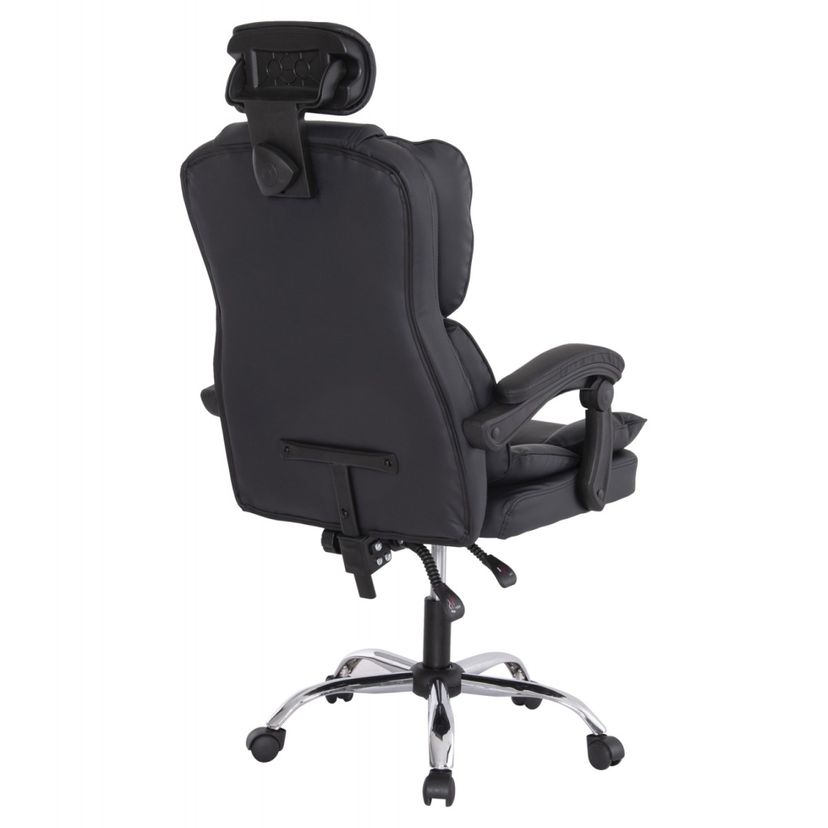 ΚΑΡΕΚΛΑ ΓΡΑΦΕΙΟΥ OCTAVIUS HM1202 ΜΑΥΡΟ PVC-ΜΕΤΑΛ.ΧΡΩΜΙΟ ΒΑΣΗ 63x73x129Υεκ