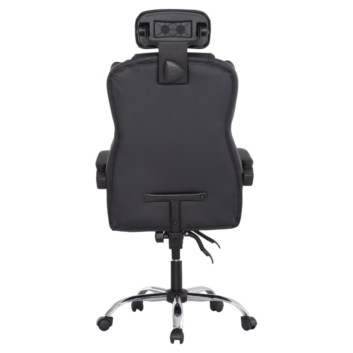 ΚΑΡΕΚΛΑ ΓΡΑΦΕΙΟΥ OCTAVIUS HM1202 ΜΑΥΡΟ PVC-ΜΕΤΑΛ.ΧΡΩΜΙΟ ΒΑΣΗ 63x73x129Υεκ