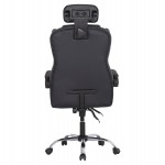 ΚΑΡΕΚΛΑ ΓΡΑΦΕΙΟΥ OCTAVIUS HM1202 ΜΑΥΡΟ PVC-ΜΕΤΑΛ.ΧΡΩΜΙΟ ΒΑΣΗ 63x73x129Υεκ