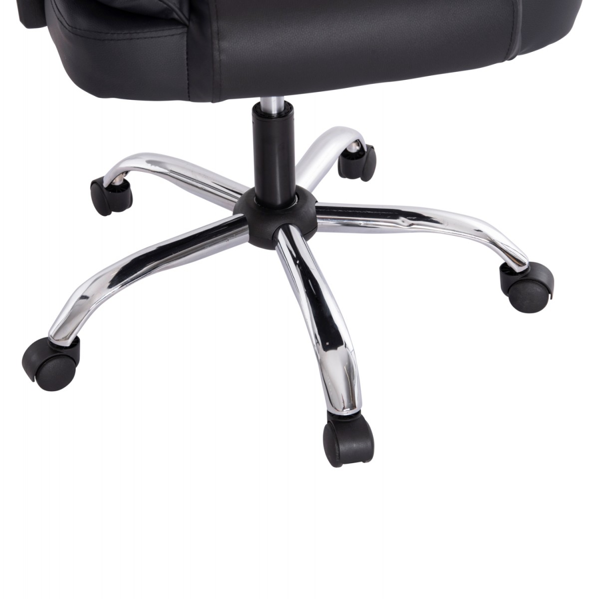 ΚΑΡΕΚΛΑ ΓΡΑΦΕΙΟΥ OCTAVIUS HM1202 ΜΑΥΡΟ PVC-ΜΕΤΑΛ.ΧΡΩΜΙΟ ΒΑΣΗ 63x73x129Υεκ