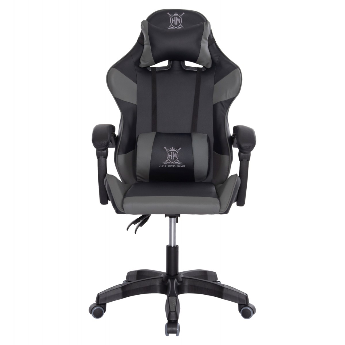 ΠΟΛΥΘΡΟΝΑ GAMING DARREN HM1203.10 ΜΑΥΡΟ-ΓΚΡΙ PVC 60x60x120Υεκ.