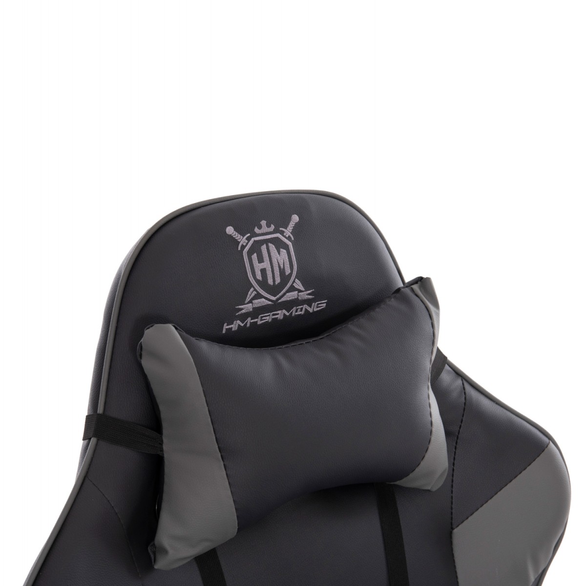 ΠΟΛΥΘΡΟΝΑ GAMING DARREN HM1203.10 ΜΑΥΡΟ-ΓΚΡΙ PVC 60x60x120Υεκ.