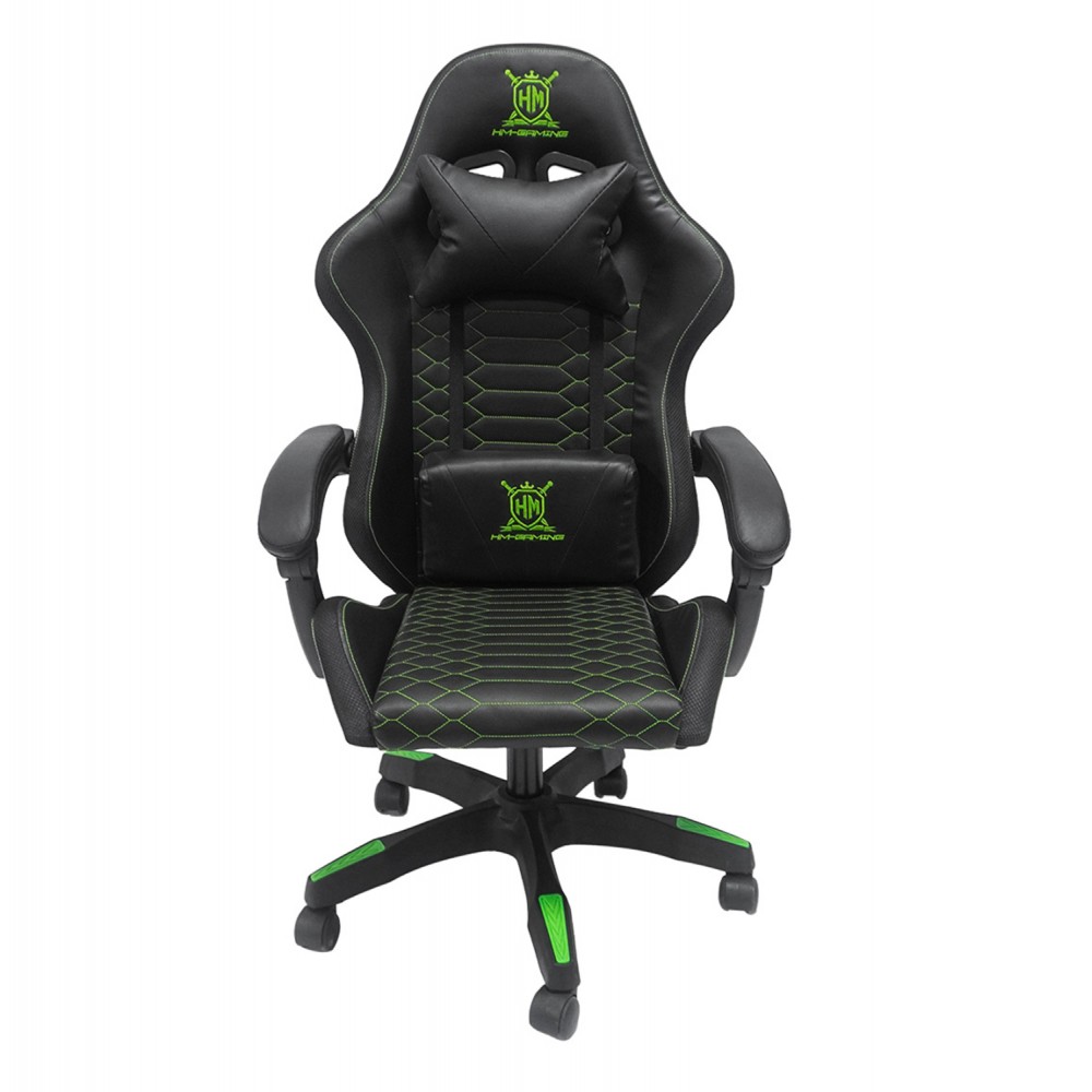 ΠΟΛΥΘΡΟΝΑ GAMING LOOT HM1204 ΜΑΥΡΟ-ΠΡΑΣΙΝΟ PVC 60x60x120Υεκ.