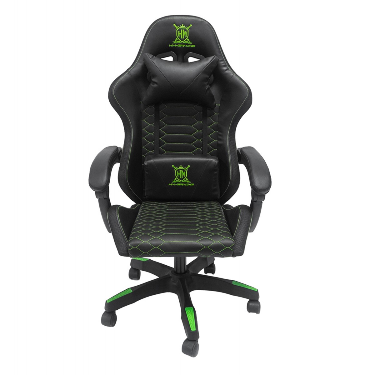 ΠΟΛΥΘΡΟΝΑ GAMING LOOT HM1204 ΜΑΥΡΟ-ΠΡΑΣΙΝΟ PVC 60x60x120Υεκ.