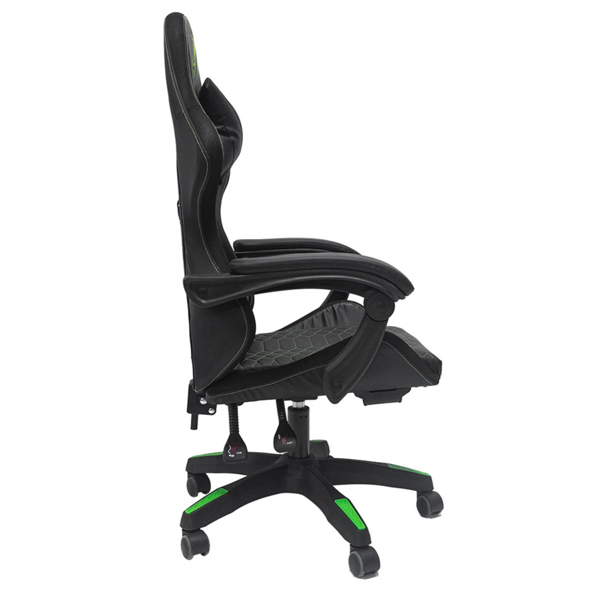 ΠΟΛΥΘΡΟΝΑ GAMING LOOT HM1204 ΜΑΥΡΟ-ΠΡΑΣΙΝΟ PVC 60x60x120Υεκ.