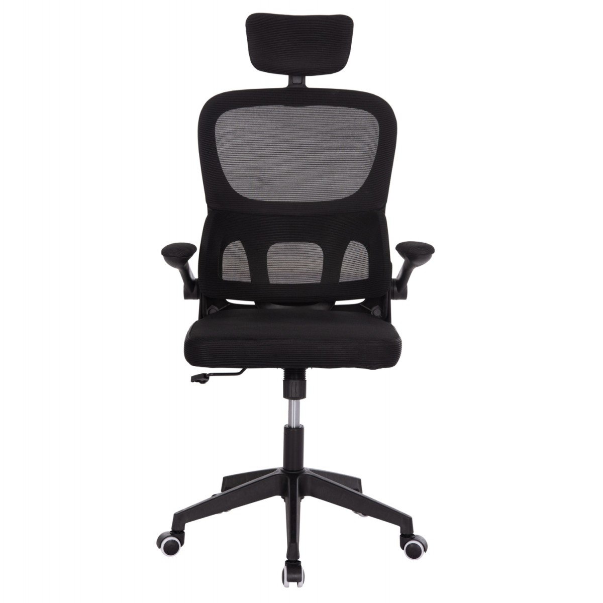 ΚΑΡΕΚΛΑ ΓΡΑΦΕΙΟΥ BASTON HM18236.01 ΜΑΥΡΟ MESH & PP ΣΚΕΛΕΤΟΣ 64x60x117-127Υεκ.