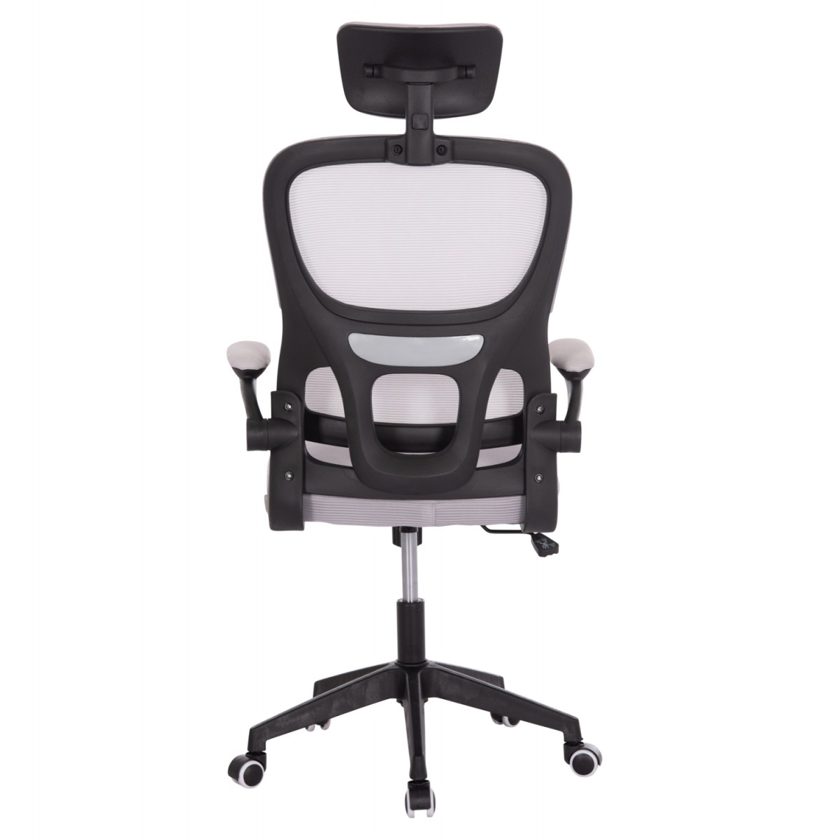 ΚΑΡΕΚΛΑ ΓΡΑΦΕΙΟΥ BASTON HM18236.02 ΓΚΡΙ MESH & ΜΑΥΡΟ PP ΣΚΕΛΕΤΟΣ 64x60x127Υεκ.