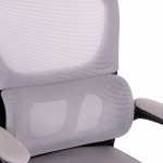 ΚΑΡΕΚΛΑ ΓΡΑΦΕΙΟΥ BASTON HM18236.02 ΓΚΡΙ MESH & ΜΑΥΡΟ PP ΣΚΕΛΕΤΟΣ 64x60x127Υεκ.