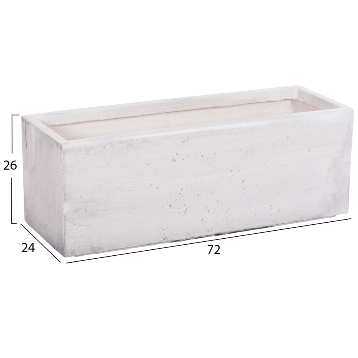 ΣΕΤ 3ΤΜΧ ΓΛΑΣΤΡΕΣ ΟΡΘΟΓΩΝΙΕΣ GARDENER HM4723 FIBERCLAY ΓΚΡΙ CEMENT 81x30x30Υεκ.