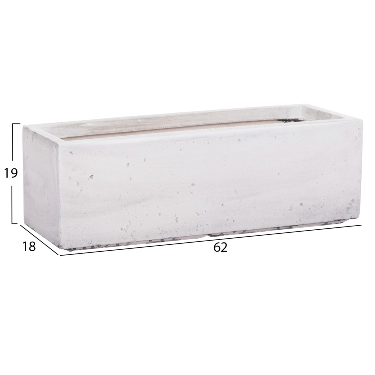 ΣΕΤ 3ΤΜΧ ΓΛΑΣΤΡΕΣ ΟΡΘΟΓΩΝΙΕΣ GARDENER HM4723 FIBERCLAY ΓΚΡΙ CEMENT 81x30x30Υεκ.