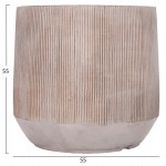 ΣΕΤ 3ΤΜΧ ΓΛΑΣΤΡΕΣ ΣΤΡΟΓΓΥΛΕΣ ΣΕΙΡΑ GARDENER HM4724 FIBERCLAY-ΧΡΩΜΑ CEMENT Φ55x55Υεκ