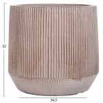 ΣΕΤ 3ΤΜΧ ΓΛΑΣΤΡΕΣ ΣΤΡΟΓΓΥΛΕΣ ΣΕΙΡΑ GARDENER HM4724 FIBERCLAY-ΧΡΩΜΑ CEMENT Φ55x55Υεκ