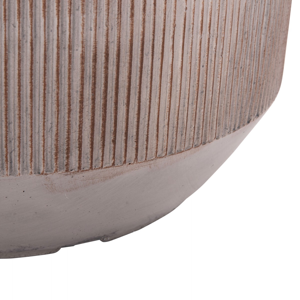 ΣΕΤ 3ΤΜΧ ΓΛΑΣΤΡΕΣ ΣΤΡΟΓΓΥΛΕΣ ΣΕΙΡΑ GARDENER HM4724 FIBERCLAY-ΧΡΩΜΑ CEMENT Φ55x55Υεκ