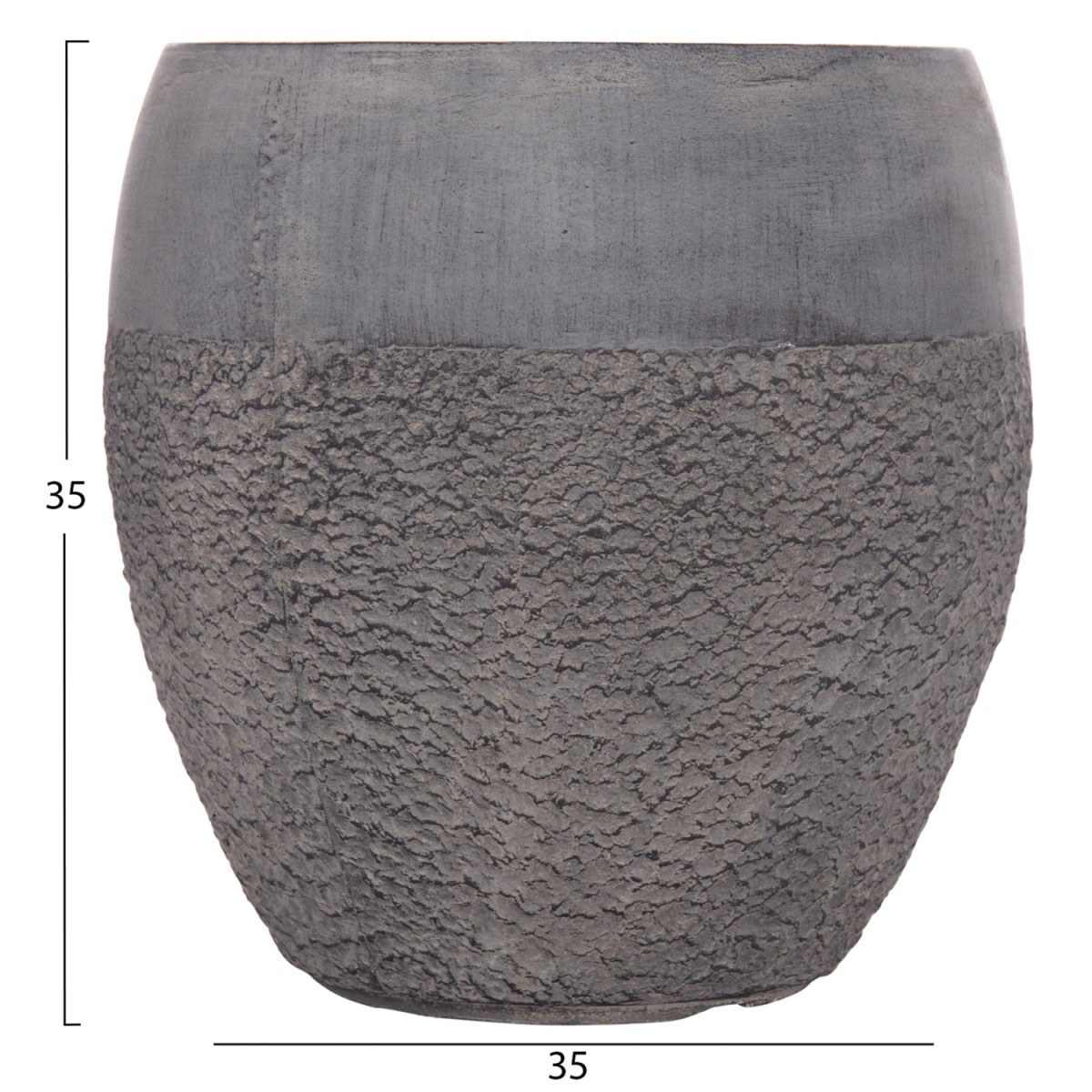 ΣΕΤ 3ΤΜΧ ΓΛΑΣΤΡΕΣ ΣΕΙΡΑ GARDENER HM4725 FIBERCLAY-ΣΕ ΣΚΟΥΡΟ CEMENT ΧΡΩΜΑ Φ55x54Υεκ