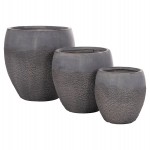 ΣΕΤ 3ΤΜΧ ΓΛΑΣΤΡΕΣ ΣΕΙΡΑ GARDENER HM4725 FIBERCLAY-ΣΕ ΣΚΟΥΡΟ CEMENT ΧΡΩΜΑ Φ55x54Υεκ