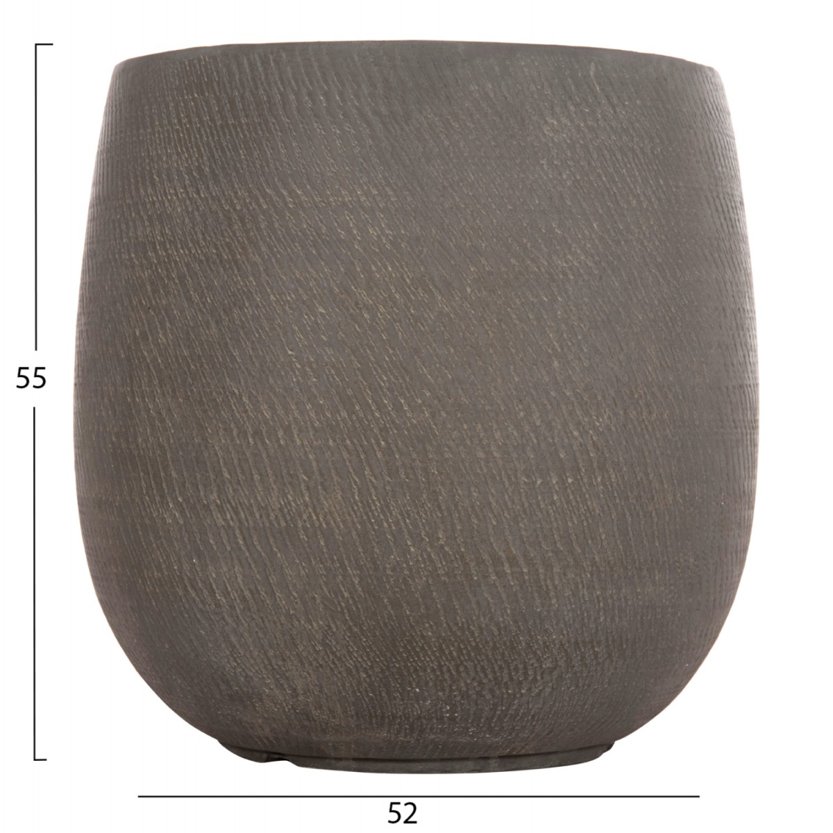 ΣΕΤ 4ΤΜΧ ΓΛΑΣΤΡΕΣ ΣΤΡΟΓΓΥΛΕΣ GARDENER HM4726 FIBERCLAY ΓΚΡΙΖΟΠΡΑΣΙΝΟ Φ52x55Υεκ