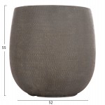 ΣΕΤ 4ΤΜΧ ΓΛΑΣΤΡΕΣ ΣΤΡΟΓΓΥΛΕΣ GARDENER HM4726 FIBERCLAY ΓΚΡΙΖΟΠΡΑΣΙΝΟ Φ52x55Υεκ