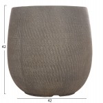 ΣΕΤ 4ΤΜΧ ΓΛΑΣΤΡΕΣ ΣΤΡΟΓΓΥΛΕΣ GARDENER HM4726 FIBERCLAY ΓΚΡΙΖΟΠΡΑΣΙΝΟ Φ52x55Υεκ