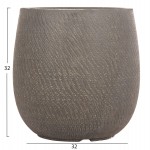 ΣΕΤ 4ΤΜΧ ΓΛΑΣΤΡΕΣ ΣΤΡΟΓΓΥΛΕΣ GARDENER HM4726 FIBERCLAY ΓΚΡΙΖΟΠΡΑΣΙΝΟ Φ52x55Υεκ