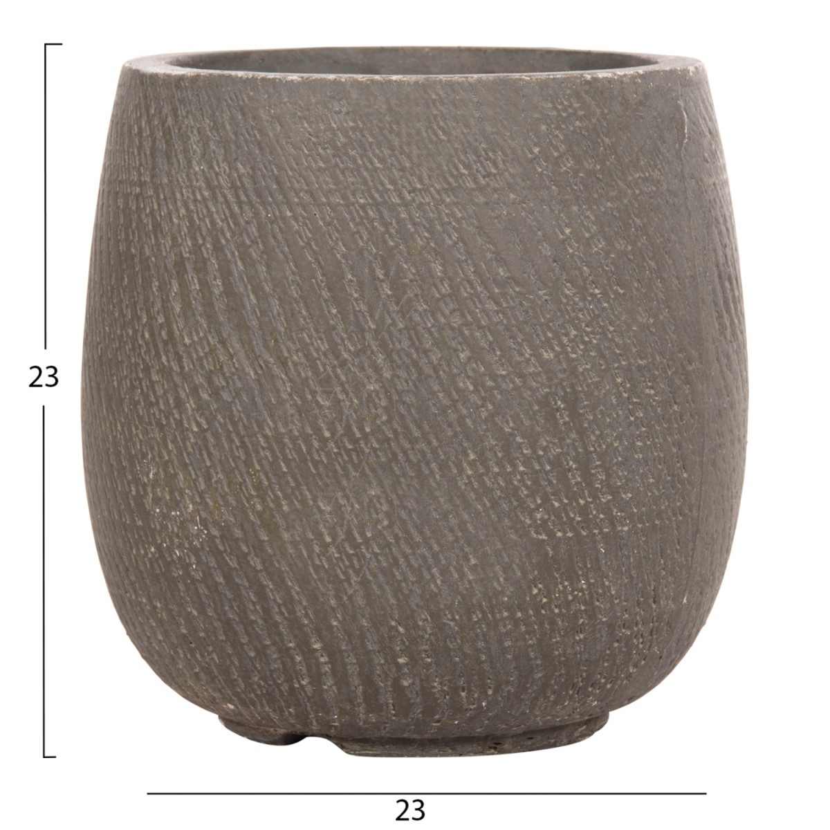 ΣΕΤ 4ΤΜΧ ΓΛΑΣΤΡΕΣ ΣΤΡΟΓΓΥΛΕΣ GARDENER HM4726 FIBERCLAY ΓΚΡΙΖΟΠΡΑΣΙΝΟ Φ52x55Υεκ