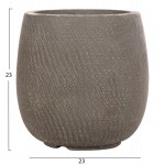 ΣΕΤ 4ΤΜΧ ΓΛΑΣΤΡΕΣ ΣΤΡΟΓΓΥΛΕΣ GARDENER HM4726 FIBERCLAY ΓΚΡΙΖΟΠΡΑΣΙΝΟ Φ52x55Υεκ