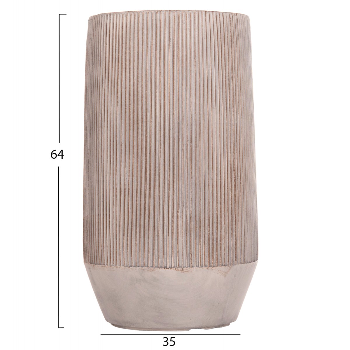 ΣΕΤ 2ΤΜΧ ΓΛΑΣΤΡΕΣ ΚΥΛΙΝΔΡΟΙ ΣΕΙΡΑ GARDENER HM4727 FIBERCLAY-ΧΡΩΜΑ CEMENT Φ35x64Υεκ