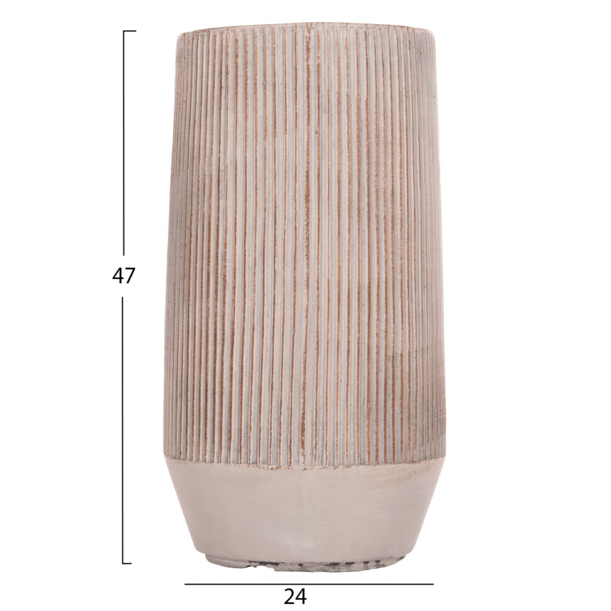 ΣΕΤ 2ΤΜΧ ΓΛΑΣΤΡΕΣ ΚΥΛΙΝΔΡΟΙ ΣΕΙΡΑ GARDENER HM4727 FIBERCLAY-ΧΡΩΜΑ CEMENT Φ35x64Υεκ