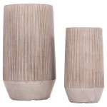 ΣΕΤ 2ΤΜΧ ΓΛΑΣΤΡΕΣ ΚΥΛΙΝΔΡΟΙ ΣΕΙΡΑ GARDENER HM4727 FIBERCLAY-ΧΡΩΜΑ CEMENT Φ35x64Υεκ