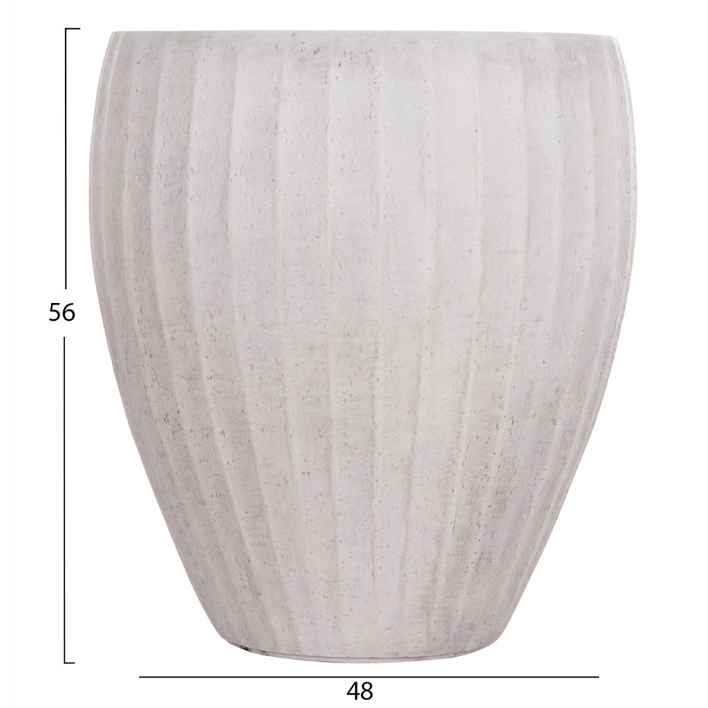 ΣΕΤ 3ΤΜΧ ΓΛΑΣΤΡΕΣ ΣΤΡΟΓΓΥΛΕΣ ΣΕΙΡΑ GARDENER HM4728 FIBERCLAY-ΧΡΩΜΑ CEMENT Φ48x56Υεκ