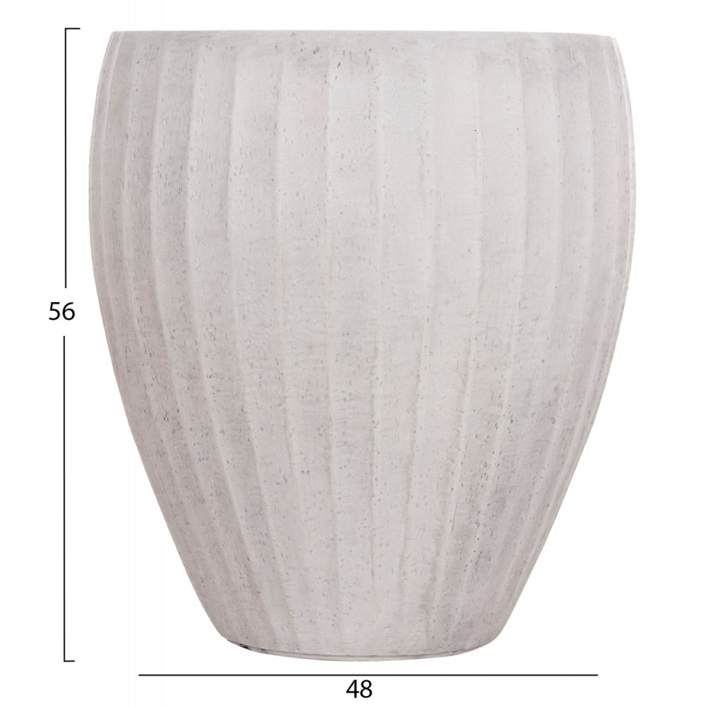 ΣΕΤ 3ΤΜΧ ΓΛΑΣΤΡΕΣ ΣΤΡΟΓΓΥΛΕΣ ΣΕΙΡΑ GARDENER HM4728 FIBERCLAY-ΧΡΩΜΑ CEMENT Φ48x56Υεκ