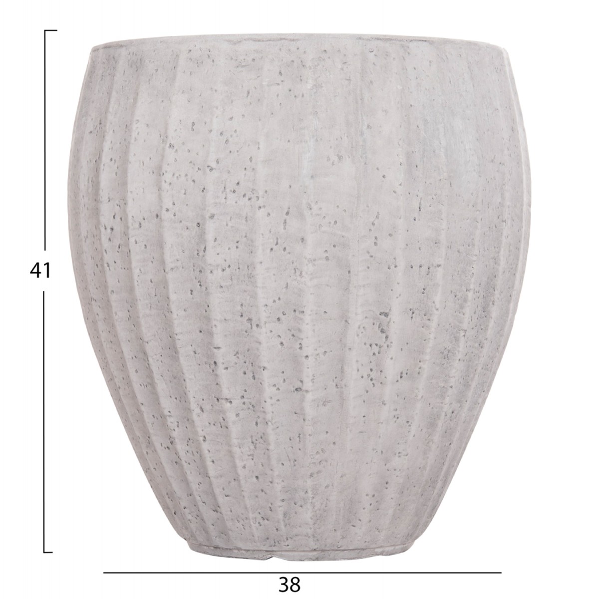 ΣΕΤ 3ΤΜΧ ΓΛΑΣΤΡΕΣ ΣΤΡΟΓΓΥΛΕΣ ΣΕΙΡΑ GARDENER HM4728 FIBERCLAY-ΧΡΩΜΑ CEMENT Φ48x56Υεκ