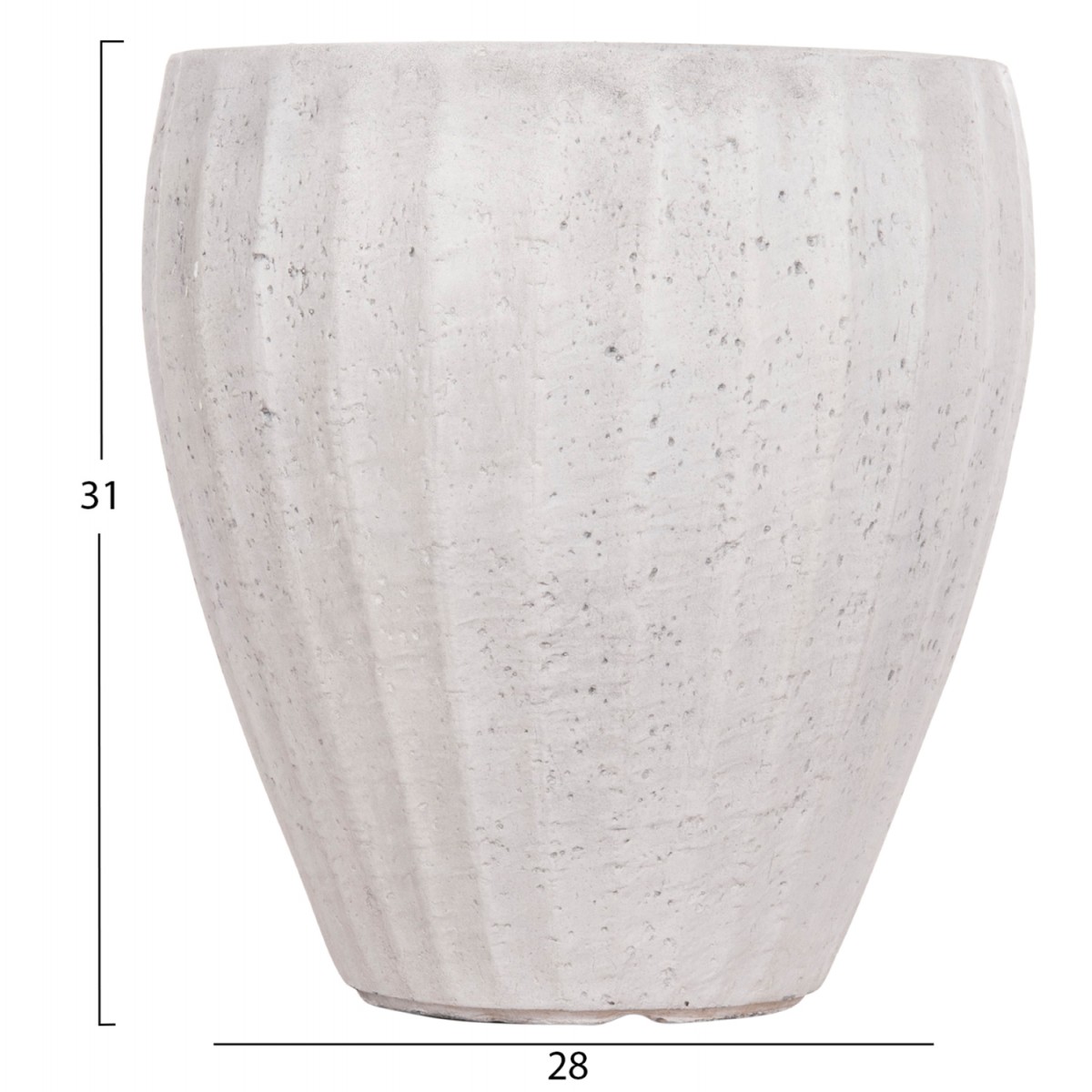 ΣΕΤ 3ΤΜΧ ΓΛΑΣΤΡΕΣ ΣΤΡΟΓΓΥΛΕΣ ΣΕΙΡΑ GARDENER HM4728 FIBERCLAY-ΧΡΩΜΑ CEMENT Φ48x56Υεκ