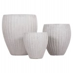 ΣΕΤ 3ΤΜΧ ΓΛΑΣΤΡΕΣ ΣΤΡΟΓΓΥΛΕΣ ΣΕΙΡΑ GARDENER HM4728 FIBERCLAY-ΧΡΩΜΑ CEMENT Φ48x56Υεκ